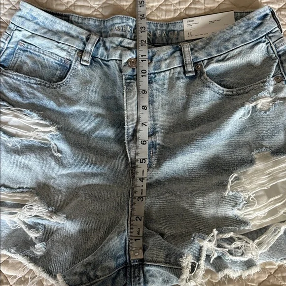 NWT American Eagle Curvy Mom Short Strigid 12 - Picture 6 of 7